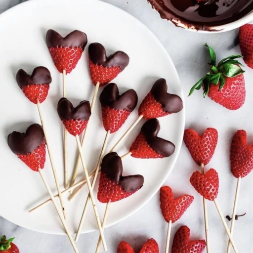 Fraises enrobées de chocolat