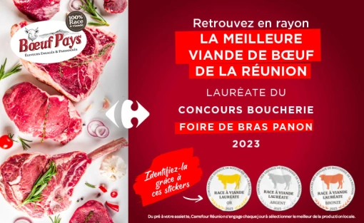 LA MEILLEURE VIANDE BOVINE DE LA REUNION DANS NOS MAGASINS